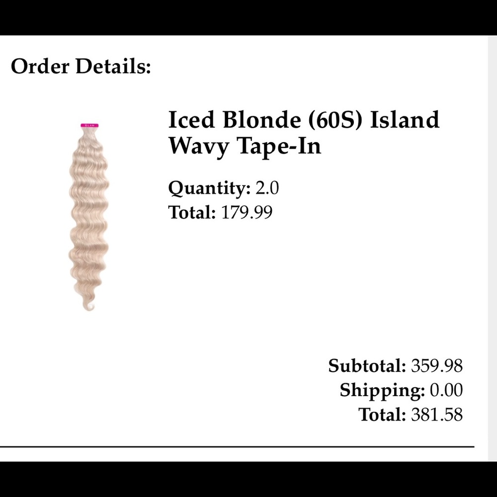 Iced blonde 20” tape in extensions